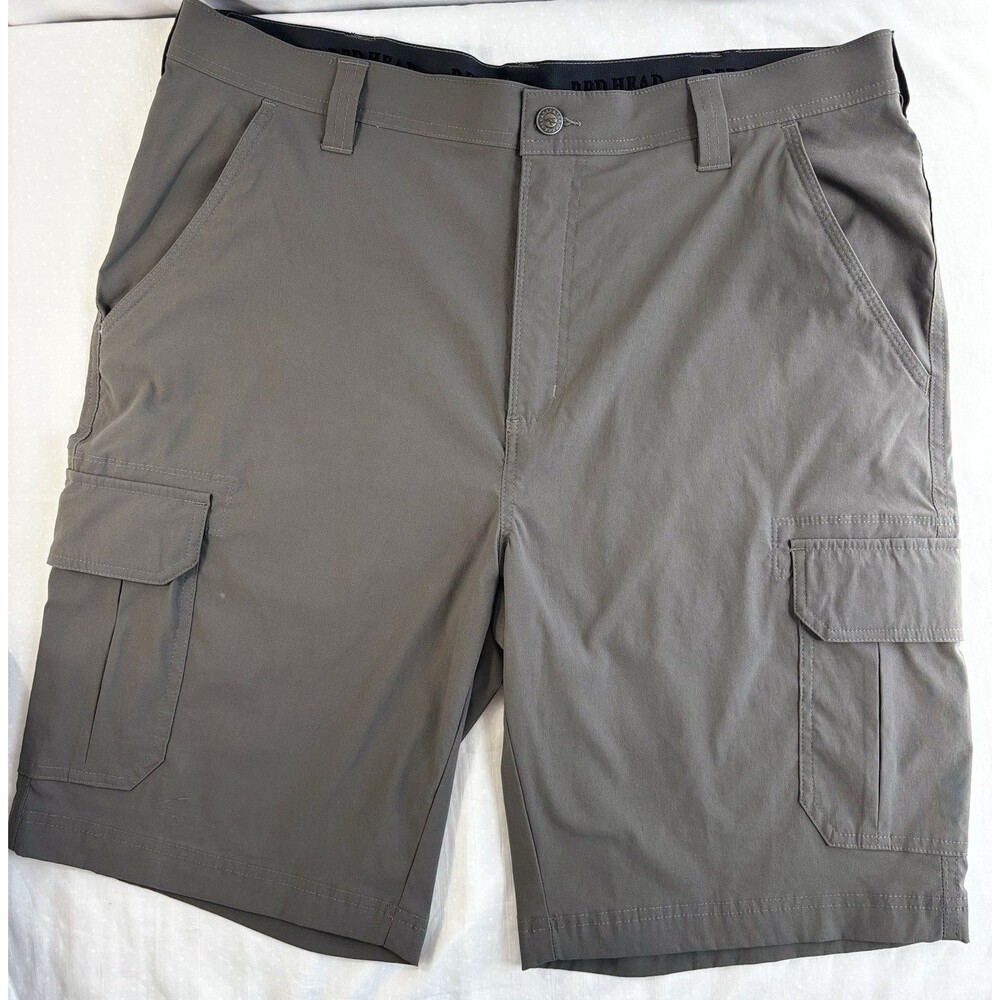 RedHead Ripstop Flex Cargo Shorts Men's Size 38 Classic Fit Gray 10" Inseam